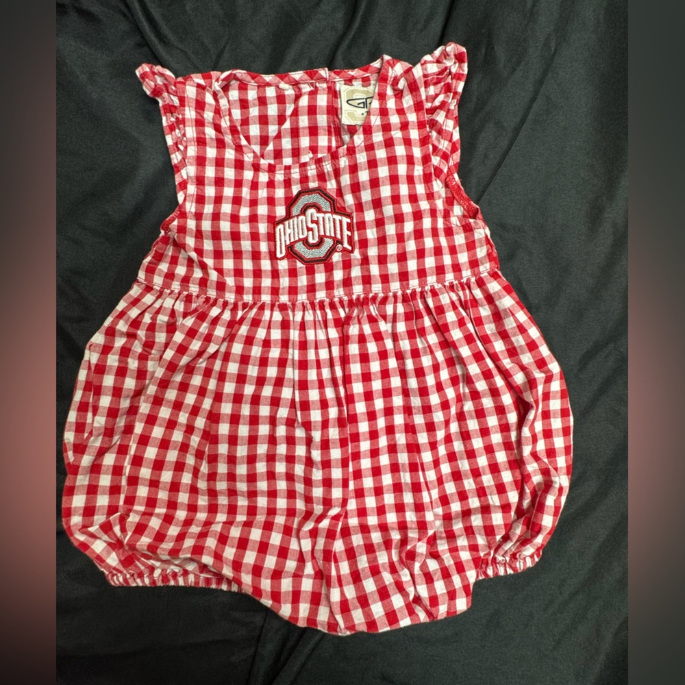 Ohio State Baby Girl Romper